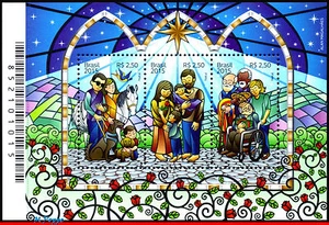 3312 BRAZIL 2015 CHRISTMAS, RELIGION, RHM B-186, SOUVENIR SHEET MNH - Picture 1 of 2