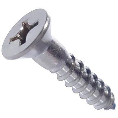 #8 Wood Screws Phillips Flat Head Stainless Steel 316 Marine Grade All Lengths - Image 1 of 4