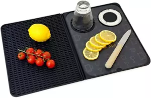 Bar Mats, Drying Mats Home Bar Accessories - Multi-Purpose Foldable Cocktail Bar - Picture 1 of 7