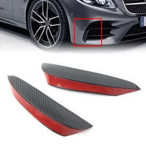For Mercedes Benz E W213 Sport CarbonFiber Front Bumper Splitter Side Fins - Picture 1 of 10