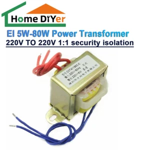 EI 5W-80W Power Transformer 220V TO 220V 1:1 security isolation - Picture 1 of 4