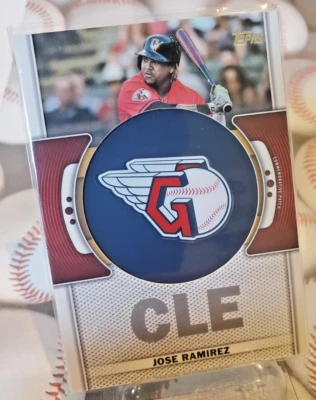 2023 Topps Series 1 Commemorative Team Logo Patch Jose Ramirez #TLP-JRA Relic - Image 1 of 2