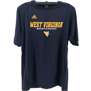 NWT ADIDAS Youth XL & L Navy Blue WV West Virginia Mountaineers T-Shirt   - Picture 1 of 6