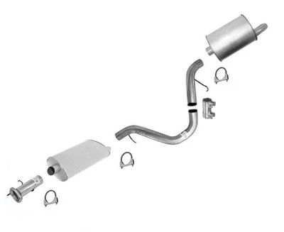 适用于:2002 - 2005 年 GMC Envoy 4.2L 消声器 共振器 管道 排气系统套件 — 第 1/4 张图片