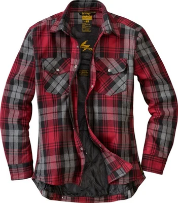 Scorpion Covert Womens Button Up Long Sleeve Flannel Shirt Red/Gray - Image 1 of 2