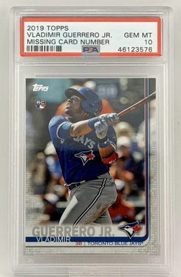 PSA 10 GEM — 2019 Topps Vlad Guerrero Jr RC — Cartão faltando # Erro (NÃO) - Imagem 1 de 2