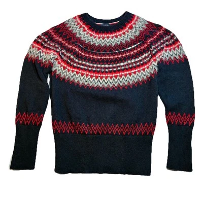 Tommy Hilfiger Sweater Womens Small Fair Isle Wool Cotton Sequin Nordic Ski - Image 1 of 4