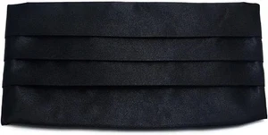 Cintura de seda multicolor lisa para hombre talla única, negra - Imagen 1 de 5
