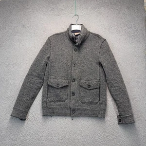 Hugo Boss Chaqueta de Lana Naranja Para Hombres Pequeña Gris Lana Cremallera Completa Abrigo Exterior Informal - Imagen 1 de 11