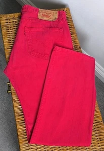 Levi’s 501 Red Jeans – Men’s 38x32 – Rare Color Button Fly – Made in 2010 - VGC - Picture 1 of 12