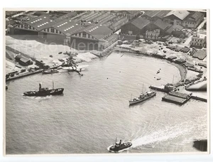 Hydrobase Air France in Algier, für Wasserflugzeug LeO H242 - Vintage Foto ca. 1935 - Bild 1 von 3
