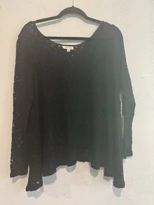 Paper + Tee Floral Lace Asymmetrical Top Witchy Fairy Goth Large - Picture 1 of 4