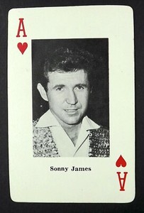 1 x playing card single swap Country Music Sonny James Ace of Hearts CM3