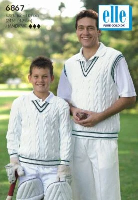 Elle - Cricket Smarts Wool Yarn Knitting Pattern 8Ply DK 6867 - image 1 of 3