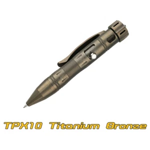 MecArmy TPX10 Mini Titanium Bolt Action Tactical Ball Pen - Titanium Bronze - Picture 1 of 10