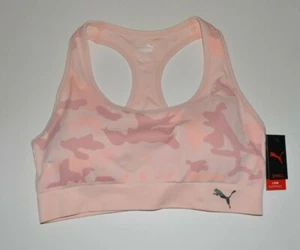 Puma Women's Sports Bra Camo Pink Size Small - Picture 1 of 3