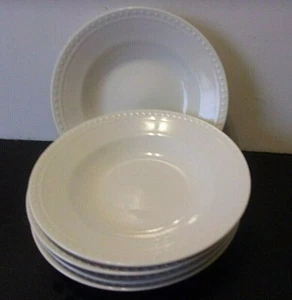 5 Gibson Designs IVORY SOUP/CERAL Bowls 8" Diameter X 2" Tall - Picture 1 of 3