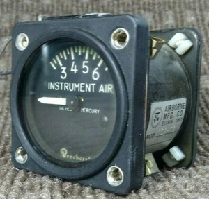 Beechcraft Bonanza Vacuum Gauge P/N 58-380017-3 Airborne MFG model 1G9-39 - Bild 1 von 7