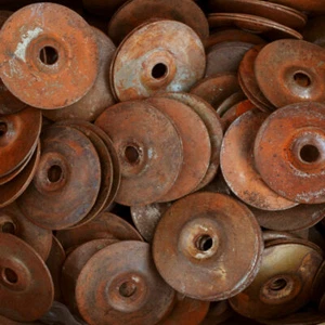 40mm Rusted Iron Back Plates for Ring Pull Handles - Choose Pack Size - Picture 1 of 2