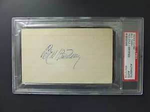 Bill Terry Signed Index Card PSA/DNA Authentic Autograph New York Giants HOF - Picture 1 of 2
