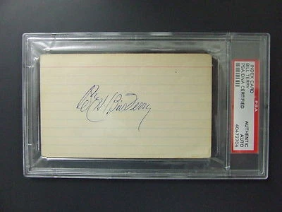 Bill Terry Signed Index Card PSA/DNA Authentic Autograph New York Giants HOF - Image 1 of 2