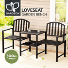 Gardeon Outdoor Garden Bench Steel Table And Chair Patio Furniture Loveseat Park