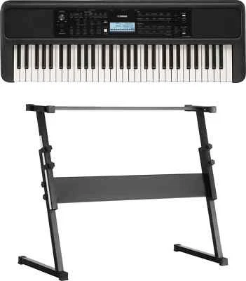 Yamaha PSR-E383 Keyboard 61 Tasten Anschlagdynamik DSP-Effekt Ständer Set - Bild 1 von 4