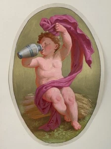 Gouache Putto Bacchus/Dionysos - Klassizismus, Anfang 19. Jahrhundert - Bild 1 von 9