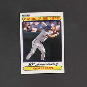 1990 Fleer #621 GEORGE BRETT  ***10 .390 hitting seasons variation***