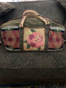 Leder Seesack handbesetzt Western/Rose echt - Bild 1 von 17