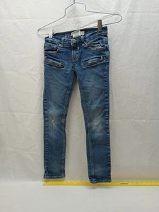 Yaso Denim Girls Jeans Size 8 Minor Distressed Flat Front Straight Leg  - Picture 1 of 15