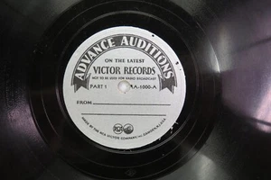 Advance Auditions - VICTOR RECORD 1000 - - 12 Inch Disc - Picture 1 of 4