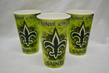 Lot 3 Hologram Saints Super Bowl Champions 2010 Plastic Spirit Drinking Cups