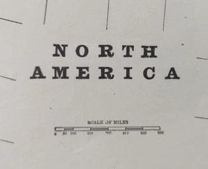 Vintage 1902 NORTH AMERICA Map 14"x22" Old Antique Original CANADA MEXICO USA - Picture 1 of 8