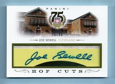 JOE SEWELL 2014 PANINI HALL OF FAME HOF CUT SIGNATURES AUTOGRAPH AUTO /99