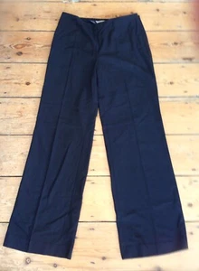 Black Next Trousers 12R Tailored Smart Business Work School Excellent Condition - Picture 1 of 5
