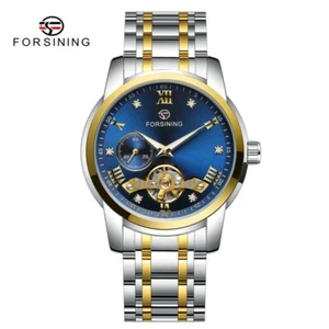 Mechanical Mens Waterproof Wrist Watch Stainless Steel Tourbillon Male Brand - Picture 1 of 20