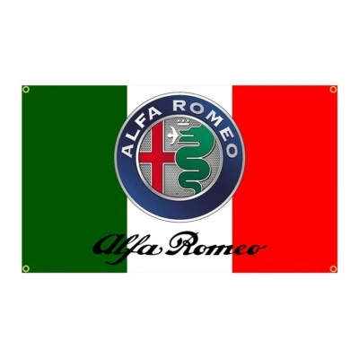 banner flag  tapestry size3x2ft [Alfa Romeo]garage room decora 13993-2 - Image 1 of 4