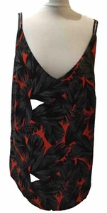 PAPAYA Black Mix Sheer Part Lined Sleeveless Blouse Top U.K. 18 - Picture 1 of 5