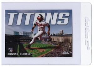 2023 Topps Chrome Update #CT-12 Gunnar Henderson RC Rookie Titans Insert - Picture 1 of 2