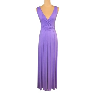 NWOT Old Navy Maxi Dress Sz.L Purple Flowy Sleeveless V-Neck Stretch Feminine - Picture 1 of 12