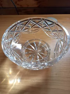 Vintage Webb Corbett lead crystal cut glass, footed fruit bowl - 9" diameter - Picture 1 of 8