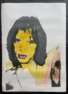 Acrylic and ink Silkscreen on original paper from 1980s signed ANDY WARHOL #Mick - Picture 1 of 10
