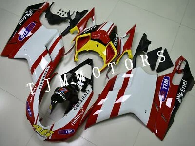 Kit de carenado de carrocería molde de inyección ABS rojo blanco para Ducati 1198/1098/848 07-11 Foto 1 de 4