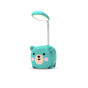 Blue Bear Desk Lamp Cartoon LED Foldable Hose Eye Protection Rechargeable