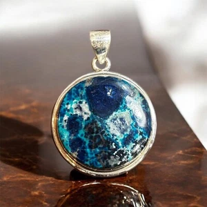 Ciondolo con Azzurrite in argento 925 - Foto 1 di 3