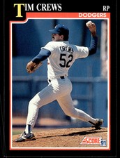 1991 Score Tim Crews Los Angeles Dodgers #302
