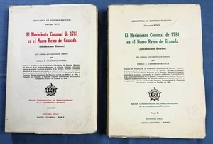 2 VOLS.  EL MOVIMIENTO COMUNAL DE 1781 EN EL NUEVO REINO DE GRANADA BY ACOSTA - Imagen 1 de 7