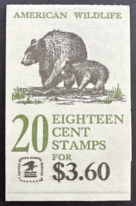 US 1981 WILDLIFE (2 Sc# 1889a panes) BK137 Complete Booklet Plate #2 Wildlife - Picture 1 of 3