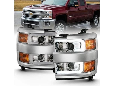 For 2015-2019 Chevrolet Silverado 3500 HD Headlight Set Anzo 23798CZMK 2016 2017 - Image 1 of 4